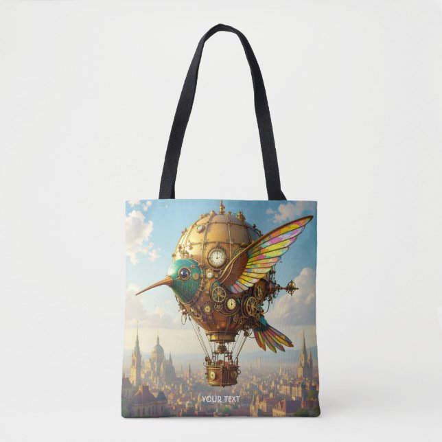 Fantasy Cute Steampunk Bird Himmel Tygkasse (Framsida)