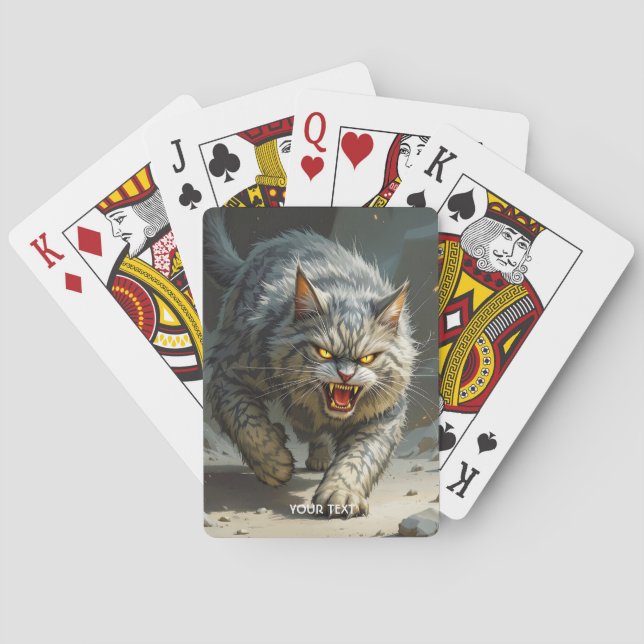 Fantasy Cute Sten Arg Cat Casinokort (Baksidan)