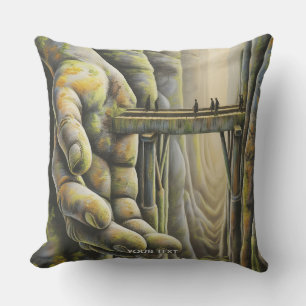 Fantasy Cute Stone Hand Bridge Kudde