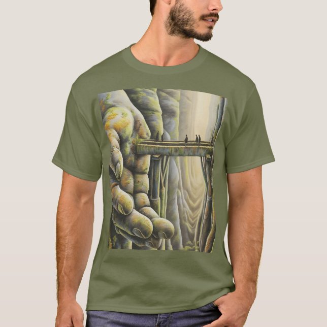 Fantasy Cute Stone Hand Bridge T Shirt (Framsida)