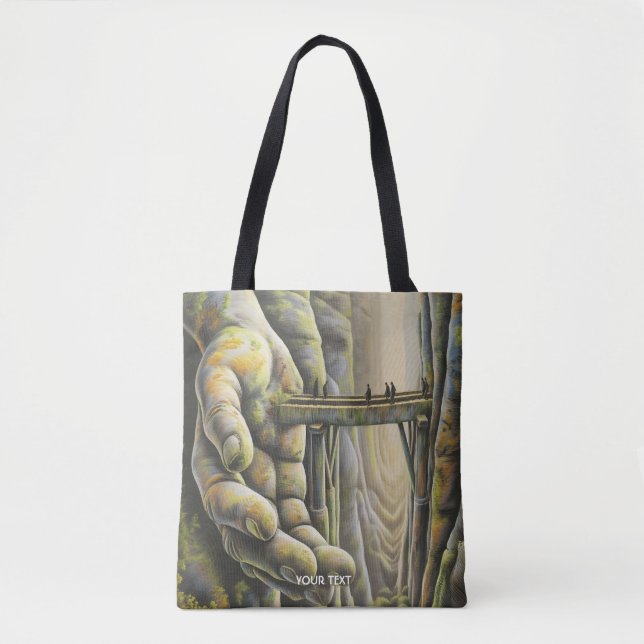 Fantasy Cute Stone Hand Bridge Tygkasse (Framsida)