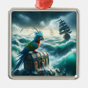 Fantasy Cute Storm Sea Pirater Julgransprydnad Metall