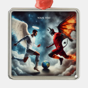 Fantasy Cute Strange Soccer Match Julgransprydnad Metall