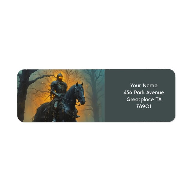 Fantasy Cute Stranger Horse Night Returadress Etikett (Framsidan)