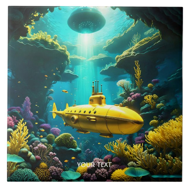 Fantasy Cute Subsea Plants Kakelplatta (Framsidan)