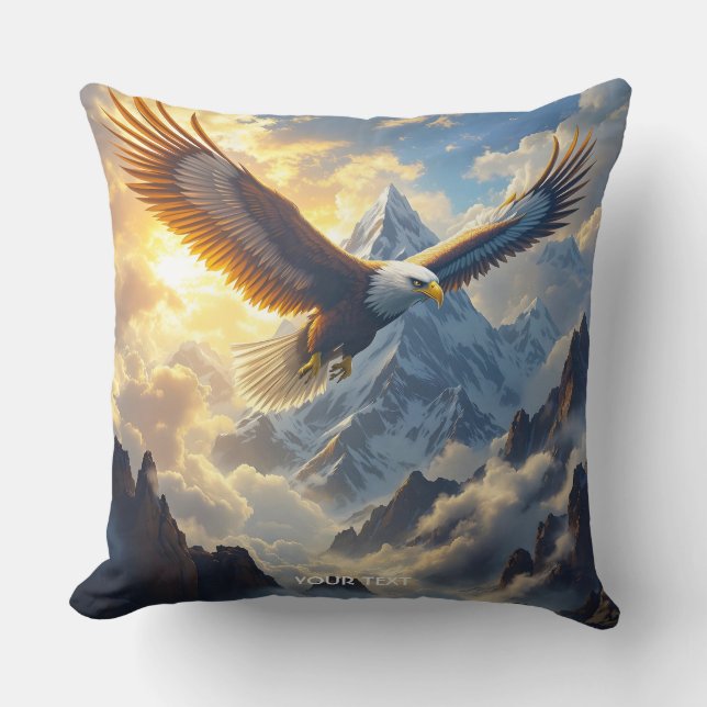 Fantasy Cute Sunset Eagle Mountain Kudde (Framsida)