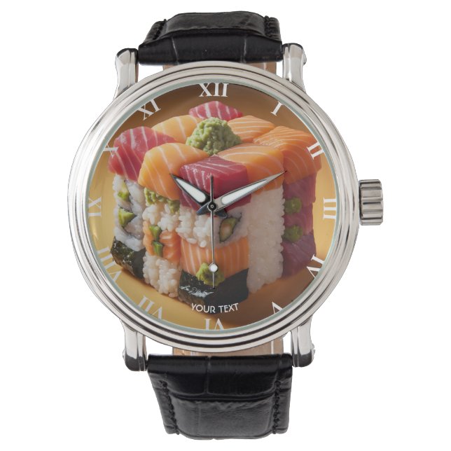Fantasy Cute Sushi Small Cube Armbandsur (Framsida)