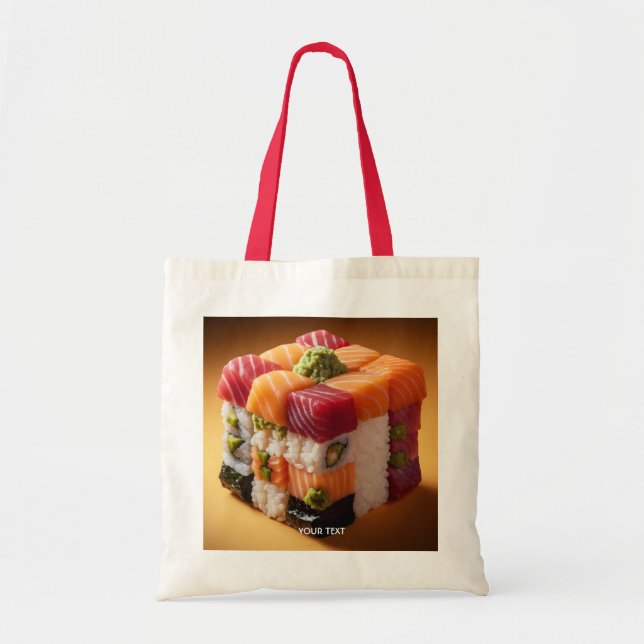 Fantasy Cute Sushi Small Cube Tygkasse (Framsidan)