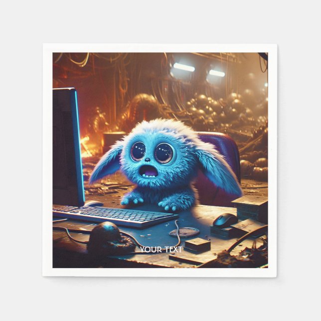 Fantasy Cute Sweet Little Monster Pappersservett (Framsidan)