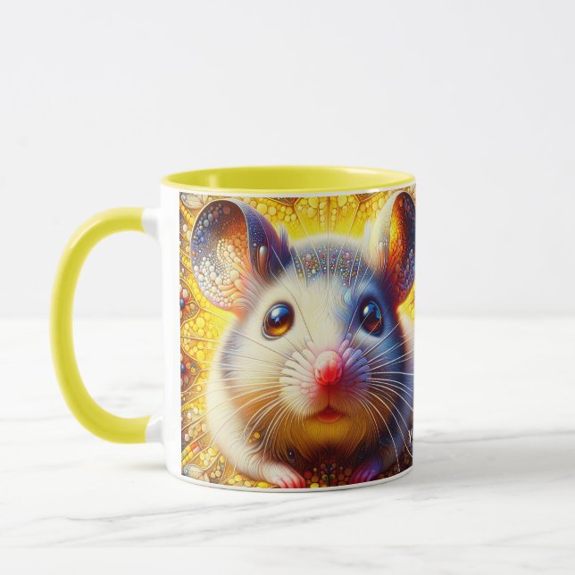 Fantasy Cute Sweet Surreal Mice Mugg (Vänster)