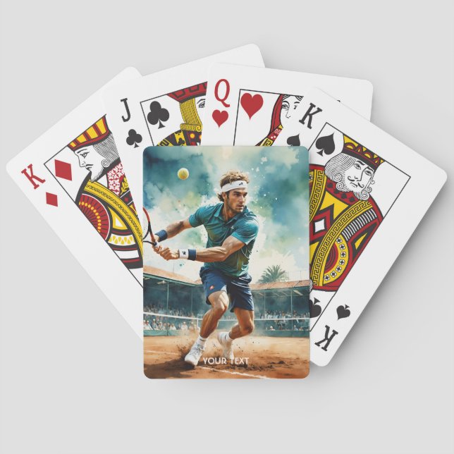 Fantasy Cute Tennis Player Boll Casinokort (Baksidan)