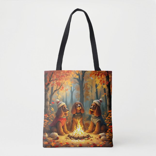 Fantasy Cute Three Autumn Hundar Tygkasse (Framsida)