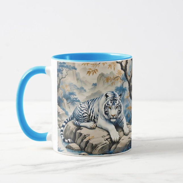 Fantasy Cute Tiger China Stil Mugg (Vänster)