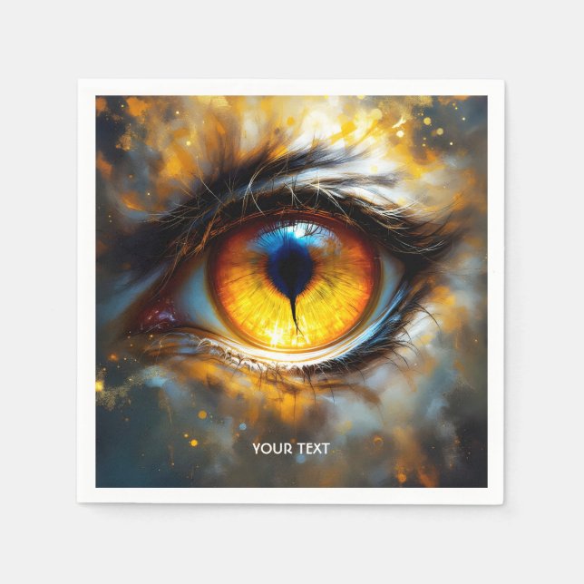 Fantasy Cute Tiger Orange Öga Pappersservett (Framsidan)