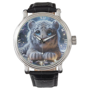 Fantasy Cute Tiger White Baby Armbandsur
