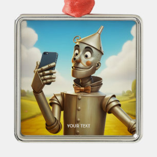 Fantasy Cute Tin Man Road Julgransprydnad Metall