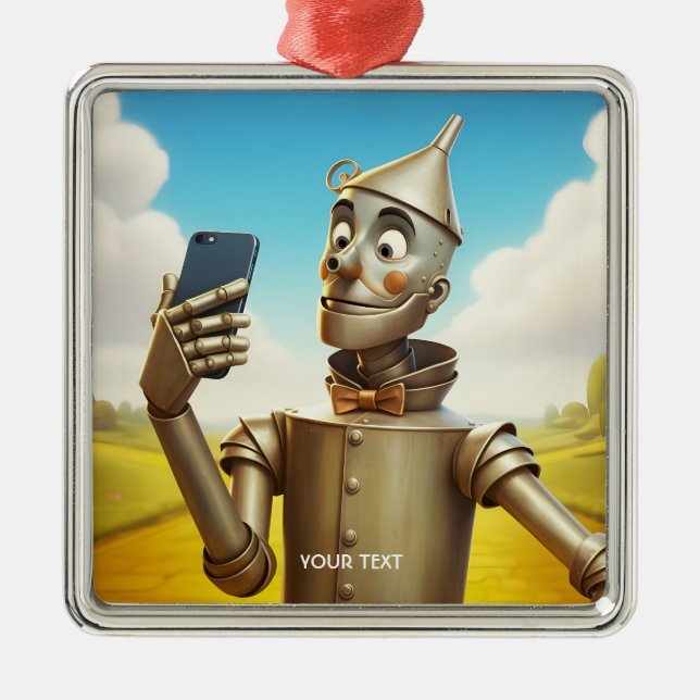 Fantasy Cute Tin Man Road Julgransprydnad Metall (Framsidan)