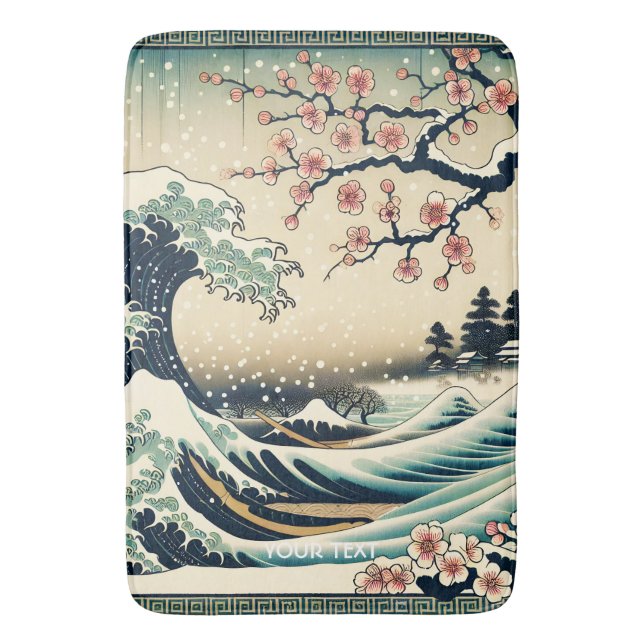 Fantasy Cute Traditional Japansk liggande Badrumsmatta (Framsidan (Vertikal))