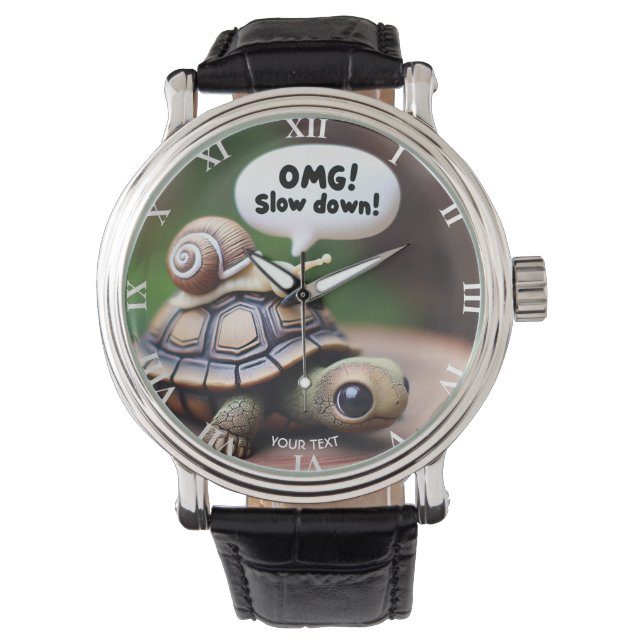 Fantasy Cute Turtle Snigel Speed Armbandsur (Framsida)