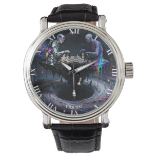 Fantasy Cute Two Chess Players Armbandsur
