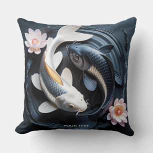 Fantasy Cute Two Koi Fish Kudde