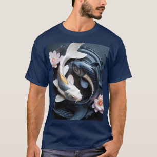 Fantasy Cute Two Koi Fish T Shirt