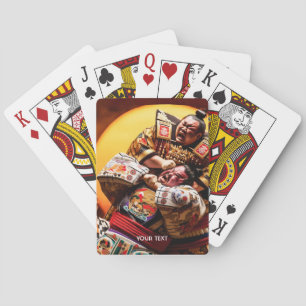 Fantasy Cute Two Sumo Fighters Casinokort