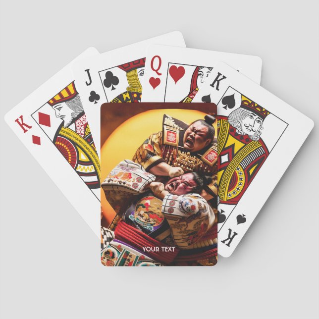 Fantasy Cute Two Sumo Fighters Casinokort (Baksidan)