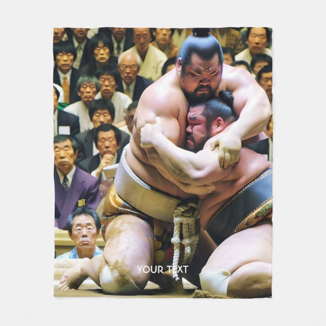 Fantasy Cute Two Sumo Wrestlers Fleecefilt (Framsidan)