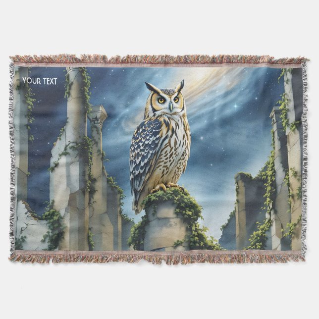 Fantasy Cute Uggla Old Ruins Filt (Framsidan)