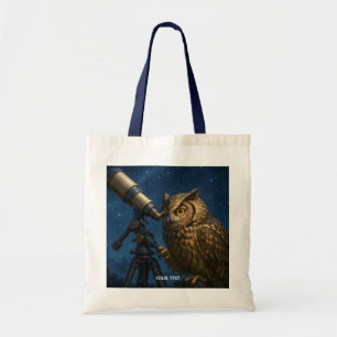 Fantasy Cute Uggla Telescope Natt Tygkasse