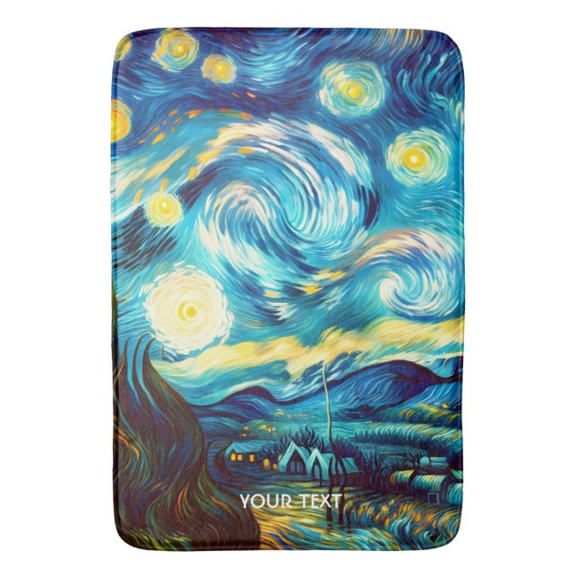Fantasy Cute Van Gogh Inspired Badrumsmatta (Framsidan (Vertikal))