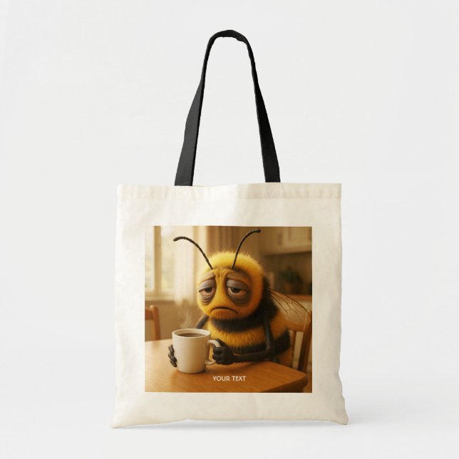 Fantasy Cute Very Tired Bee Tygkasse (Framsidan)