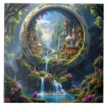 Fantasy Cute Village Tiny City  . Perfect As A Bir Kakelplatta<br><div class="desc">Fantasy Cute Village Tiny City  . Perfect As A Birthday Gift Or For Any Kind Of Party</div>