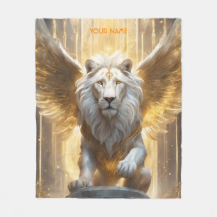 Fantasy Cute Vivid Angelic White Lejon Fleecefilt
