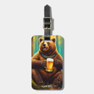 Fantasy Cute Vivid Bear Beer Forest Bagagebricka