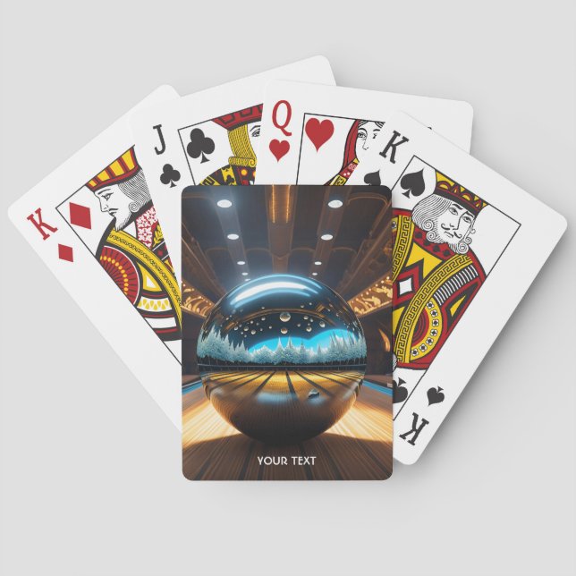 Fantasy Cute Vivid Bowling Glass Boll Casinokort (Baksidan)