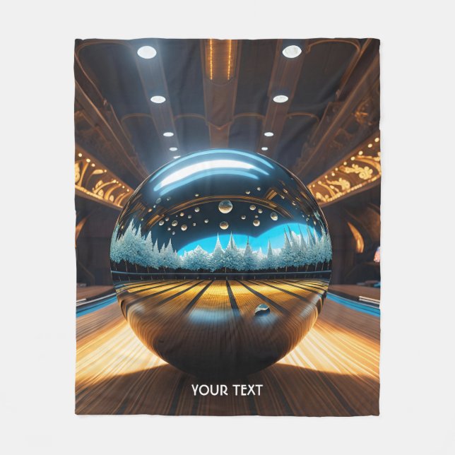 Fantasy Cute Vivid Bowling Glass Boll Fleecefilt (Framsidan)