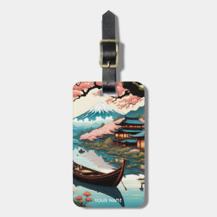 Fantasy Cute Vivid Cherry Japanskt landskap Bagagebricka