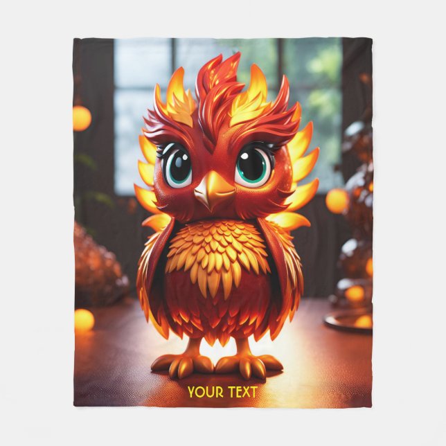 Fantasy Cute Vivid Coola Baby Phoenix Fleecefilt (Framsidan)