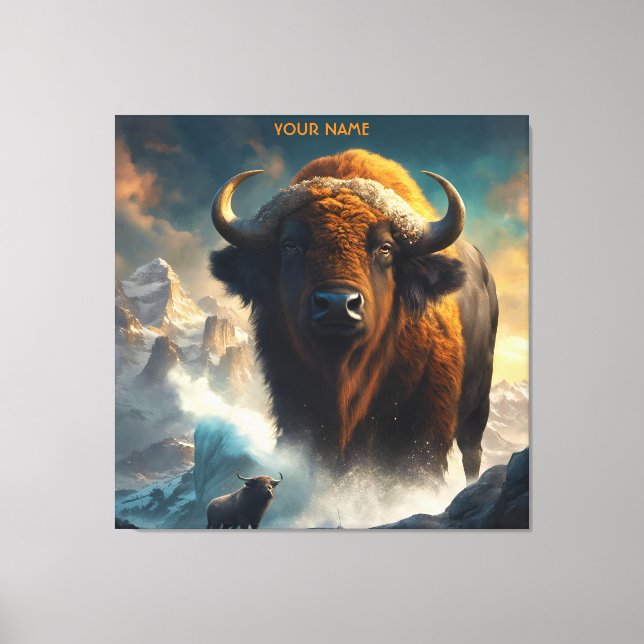 Fantasy Cute Vivid Flowers Underbar Buffalo Canvastryck (Framsida)