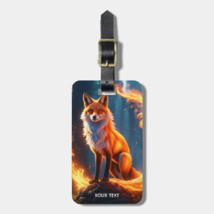 Fantasy Cute Vivid Fox Fire Forest Bagagebricka