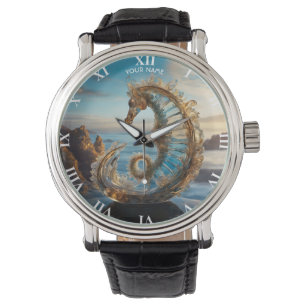 Fantasy Cute Vivid Glass Seahorse Armbandsur