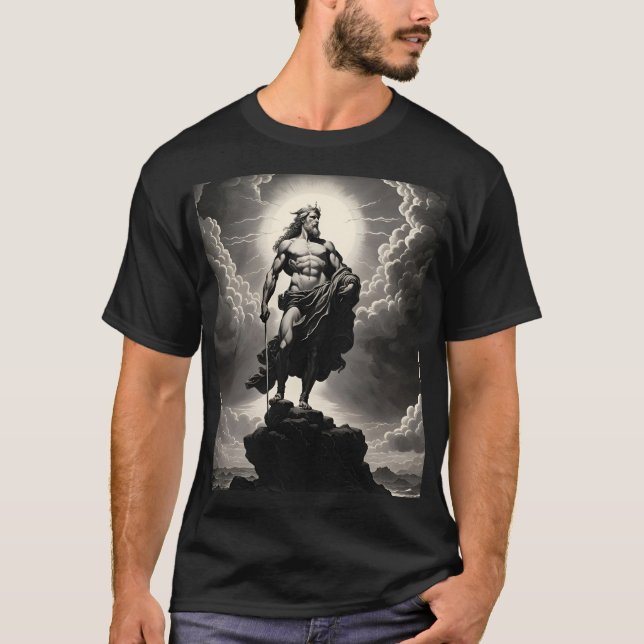 Fantasy Cute Vivid Grekiska guds moln T Shirt (Framsida)