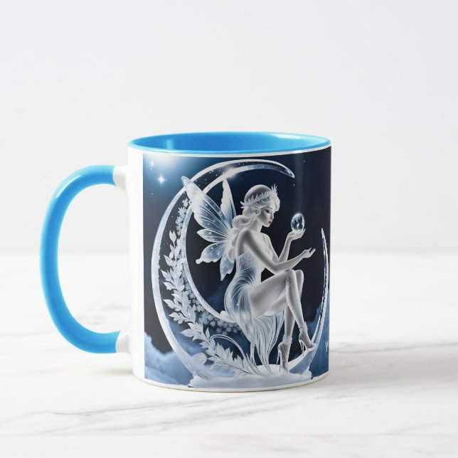 Fantasy Cute Vivid Ice Girl Snö Mugg (Vänster)