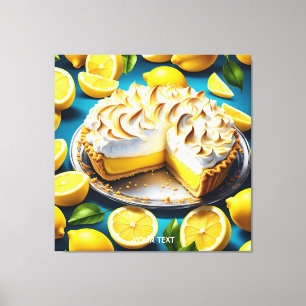 Fantasy Cute Vivid Lemon Meringue Paj Canvastryck