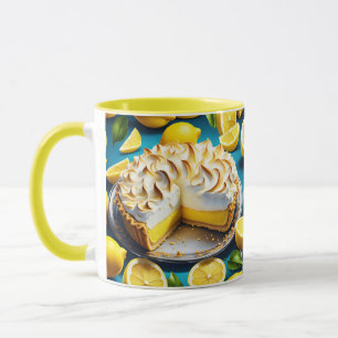 Fantasy Cute Vivid Lemon Meringue Paj Mugg