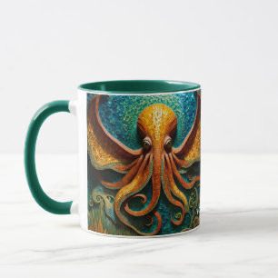 Fantasy Cute Vivid Octopus BeSnyc Mosaic Mugg