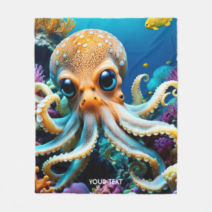 Fantasy Cute Vivid Octopus Sea Creators Fleecefilt