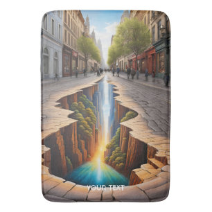 Fantasy Cute Vivid Optical Illusion City Badrumsmatta